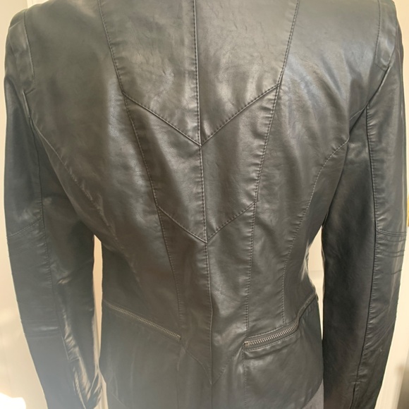 Black faux leather jacket - Picture 3 of 3
